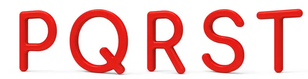 Σύνολο κόκκινη πλαστικό γραμματοσειρά — Φωτογραφία Αρχείου