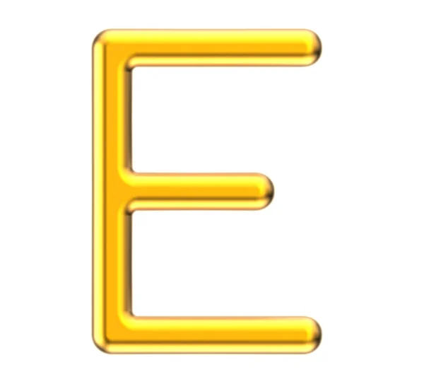 3D render metallic alphabet E — Stock Photo, Image