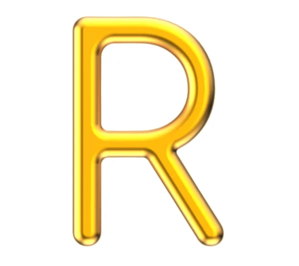 3D vykreslení kovové abeceda R — Stock fotografie