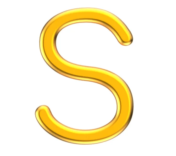 Alfabeto metálico de renderizado 3D S —  Fotos de Stock