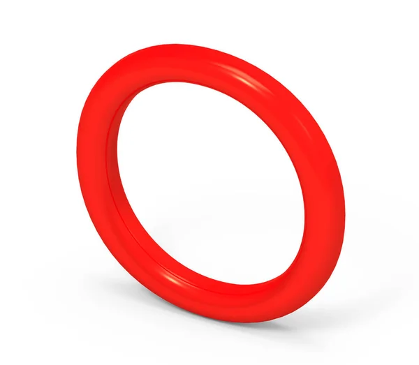 Трехмерный красный алфавит O — стоковое фото