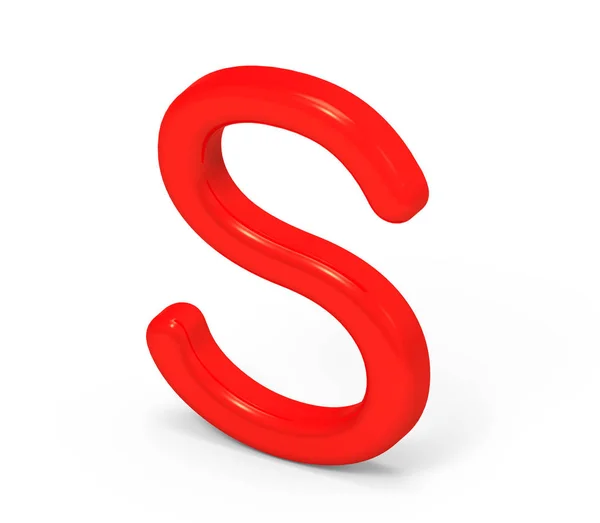 3D render red alphabet S — Stock Photo, Image