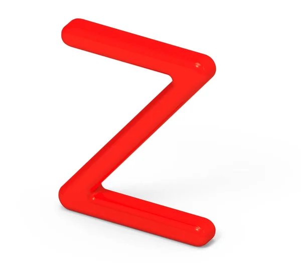 3D render red alphabet Z — Stock Photo, Image