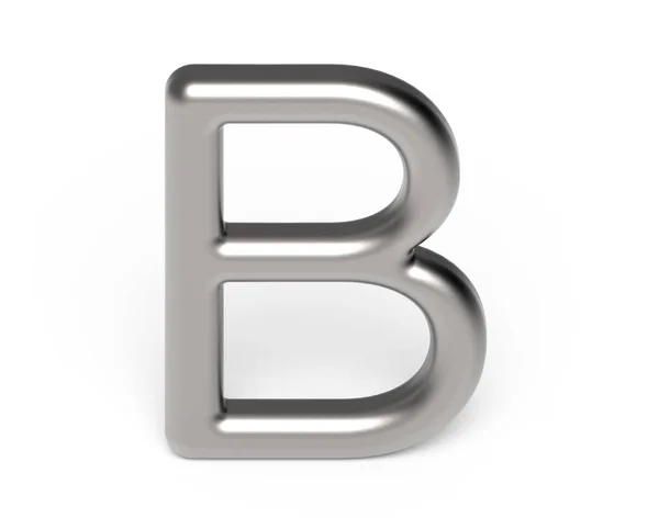 3 d レンダリング金属アルファベット B — ストック写真