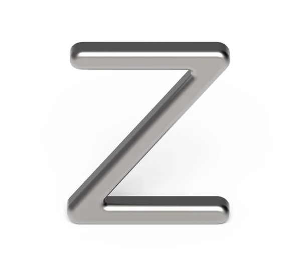 3D rendern metallisches Alphabet z — Stockfoto