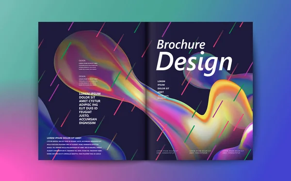 Diseño de folleto abstracto — Vector de stock