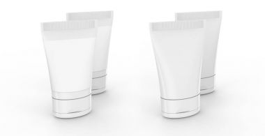 3D render yüz temizleyici mockup