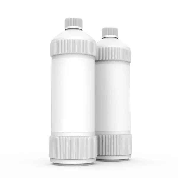 Bottiglia detergente bianco — Foto Stock
