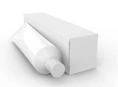 Boş diş macunu mockup