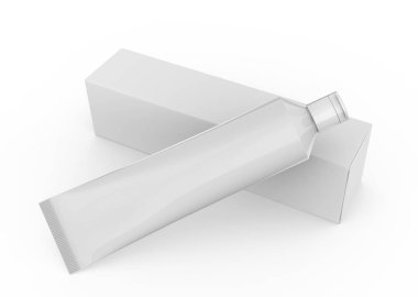 Boş diş macunu mockup