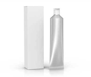 Boş diş macunu mockup