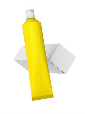 Boş diş macunu mockup