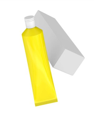 Boş diş macunu mockup