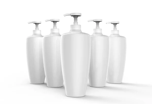 Šampon nebo mléko prázdné maketa — Stock fotografie