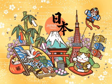 Güzel Japonya seyahat kavramı
