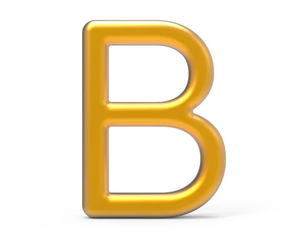 3D render metalik alfabe B — Stok fotoğraf