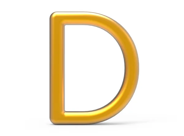 3D rendern metallisches Alphabet d — Stockfoto