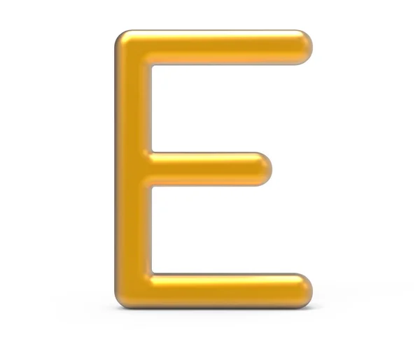 3d 렌더링 금속 알파벳 E — 스톡 사진