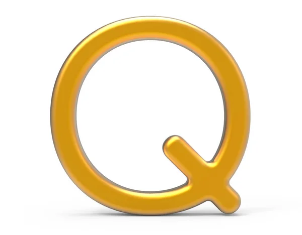 3d 渲染金属字母 Q — 图库照片