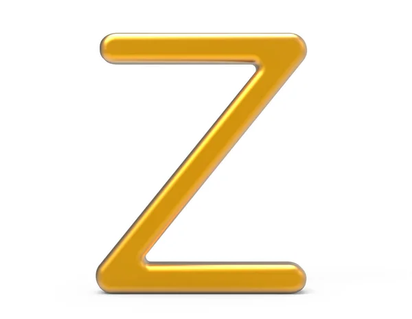 3D візуалізація металевий алфавіт Z — стокове фото