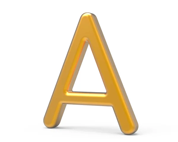 3D render metalik alfabesi A — Stok fotoğraf