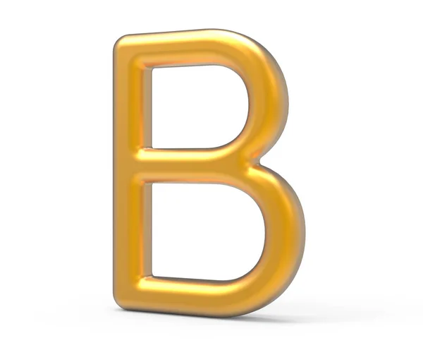 3D rendern metallisches Alphabet b — Stockfoto