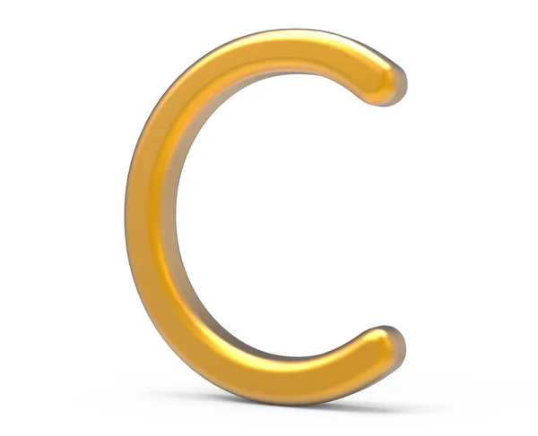 3D rendern metallisches Alphabet c — Stockfoto