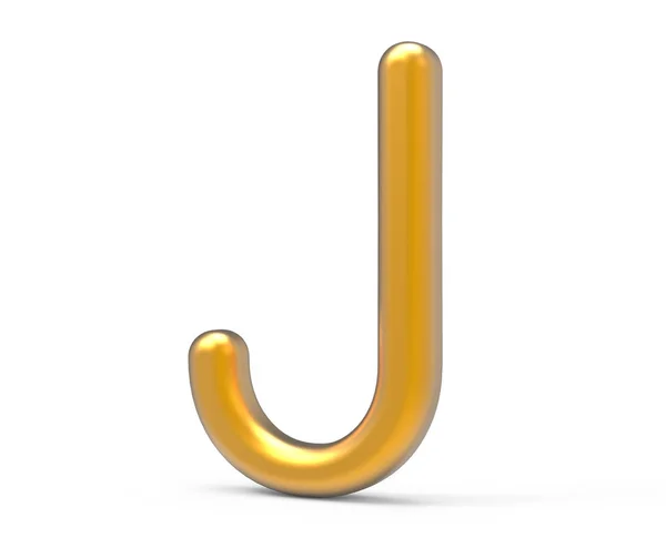 3D rendern metallisches Alphabet j — Stockfoto