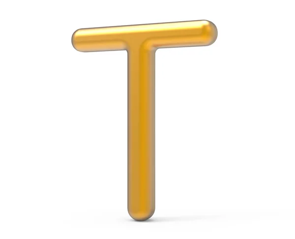 3D render metalen alfabet T — Stockfoto
