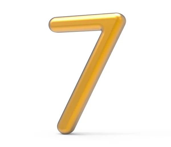 3D render golden number 7 — Stock Photo, Image