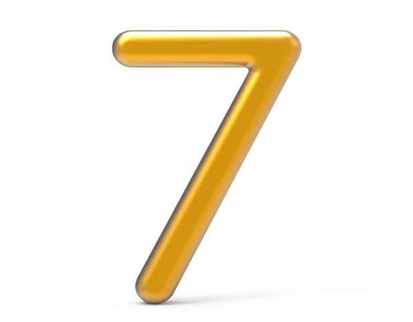 3D render golden number 7 — Stock Photo, Image