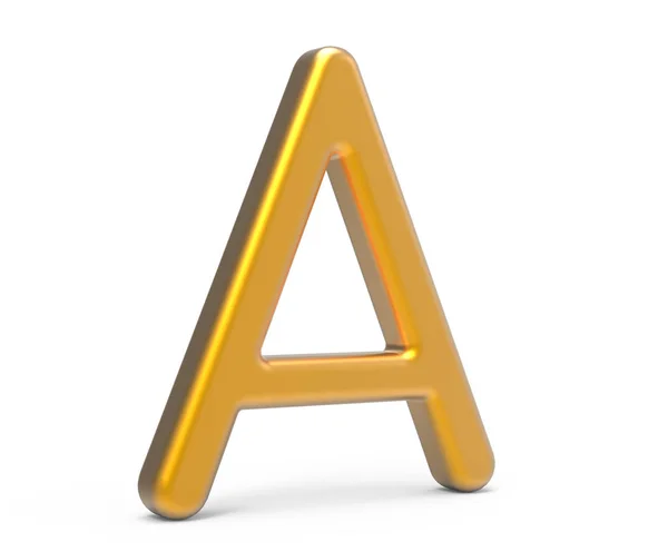 3D render metallic alphabet A — Stock Photo, Image