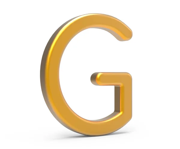 3D render metallic alphabet G — Stock Photo, Image