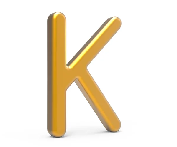 3D render metallic alphabet K — Stock Photo, Image