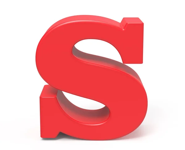 3D render piros ábécé S — Stock Fotó