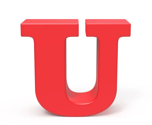 Rendu 3D alphabet rouge U — Photo