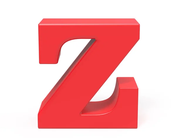 3D render red alphabet Z — Stock Photo, Image