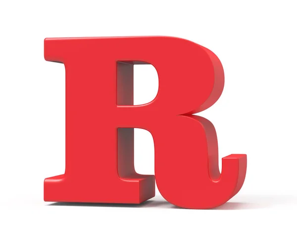 3D render red alphabet R — Stock Photo, Image