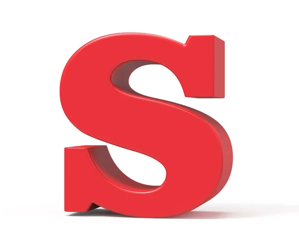 Трехмерный красный алфавит S — стоковое фото