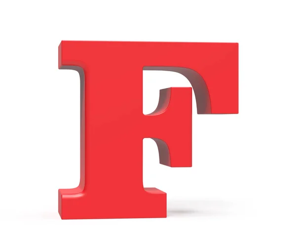 3d 渲染红色字母 F — 图库照片