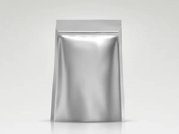 Modèle de sac en papier d'aluminium vierge — Image vectorielle