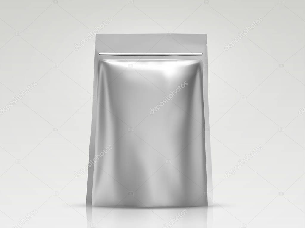 Blank foil bag mockup