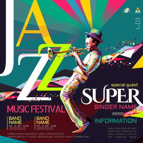 Affiche Jazz toute la nuit — Image vectorielle