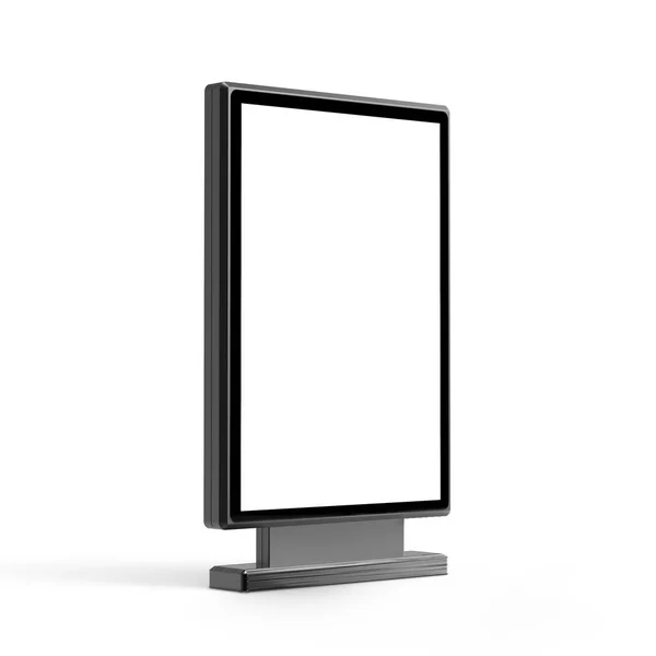 Download Interactive kiosk mockup | Blank interactive outdoor kiosk. Digital tv standing touch screen ...