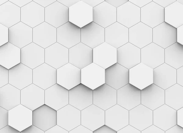 White hexagon background — Stock Photo, Image