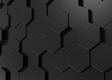 siyah altıgen arka plan