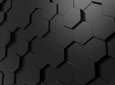 siyah altıgen arka plan