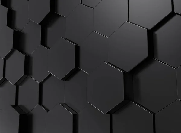 Svart hexagon bakgrund — Stockfoto