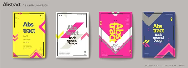Set di brochure in stile geometrico — Vettoriale Stock