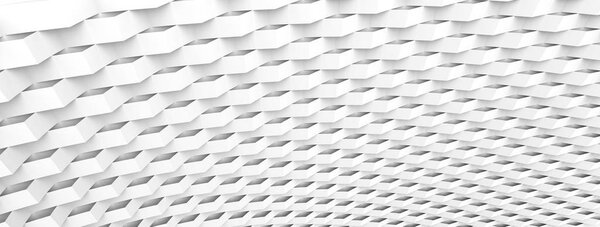 Geometric 3d render background, square pattern construction for design uses